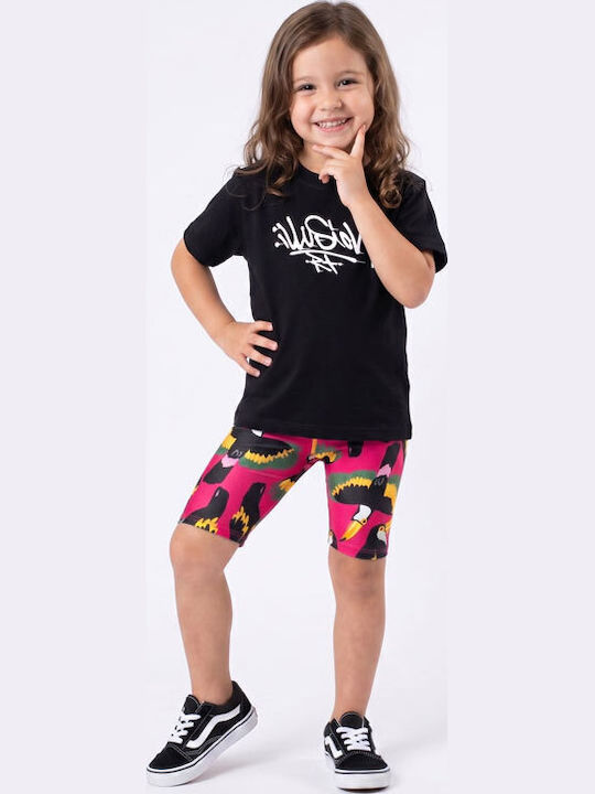 Kids Cycling Short Leggings Orange