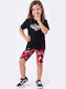 Kids Cycling Short Leggings Orange