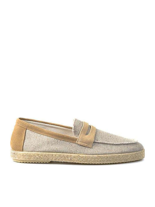Fabric Men's Espadrilles in Beige Colour