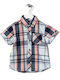 Kids Checked Short-sleeved Shirt Orange