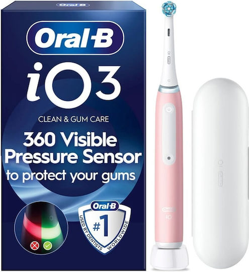 Oral-B Io Series 3 Elektrische Zahnbürste mit Drucksensor Rosa