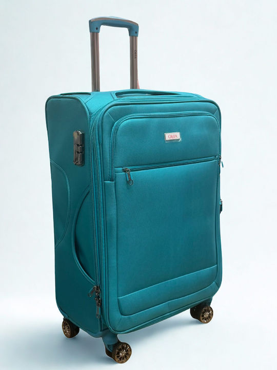 Olia Home Large Petrol Travel Suitcase with 4 W...