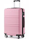 Miss Lulu Hard Travel Suitcases Pink with 4 Wheels