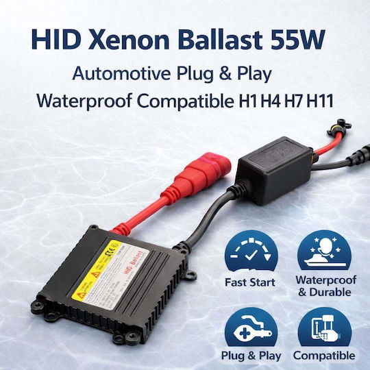 Hid Xenon Car Ballast 55w Plug & Play Waterproof Compatible H1 H4 H7 H11