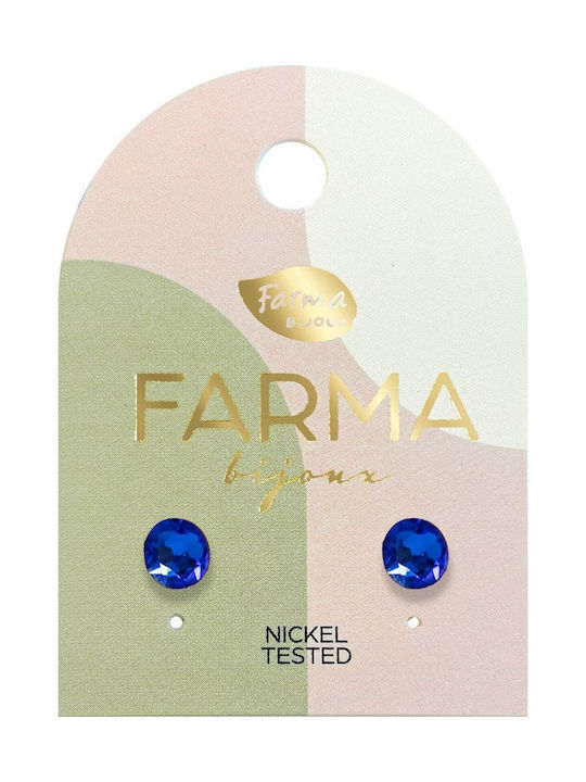Farma Bijoux Υποαλλεργικά Παιδικά Σκουλαρίκια Καρφωτά με Πέτρες