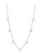 Loisir Necklace Gold Plated Steel Pink