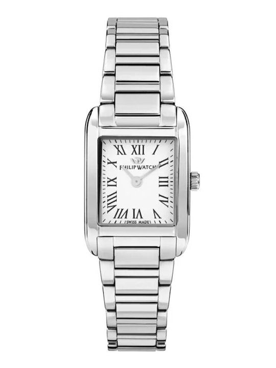 Philip Watch Ceas cu baterie cu brățară din metal Philip Watch Ceas cu baterie cu brățară din metal