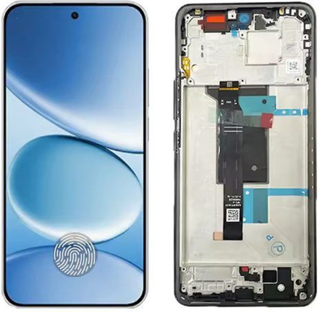 OLED Ersatzbildschirm mit Touch-Mechanismus und Rahmen für Xiaomi Redmi Note 15 Pro Plus 5g Schwarz