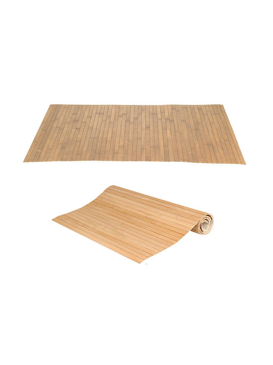 MRShome Rutschfestes Badematte Holz DF-0044001 Grau Gebürstet 50x80cm