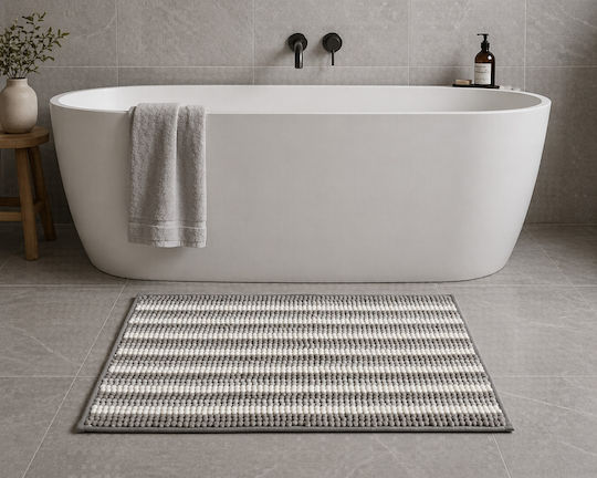 MRShome Pat Covoare De Baie DF-0063002 Gri/Alb 60x40cm