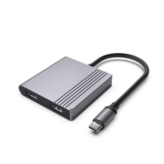 Gembird USB-C Докинг Станция с HDMI PD Сива (A-CM-COMBO3-04)