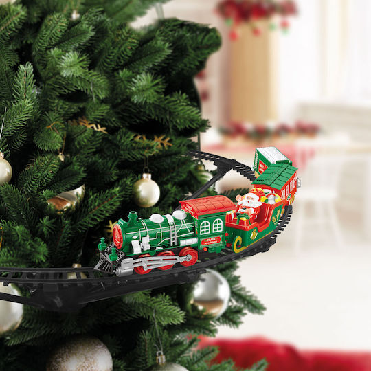 Christmas Train Tree Led Lights Music 3 Carriages + Locomotive Aa Batteries Festive Decoration Kids 3+ Years