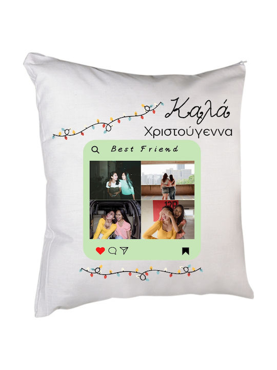Christmas Pillow Best Friend 40 X 40 Cm Filling