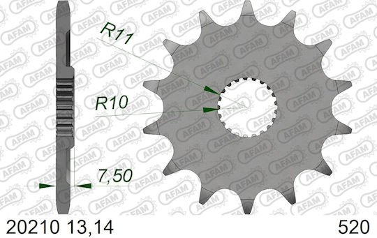 AFAM Front Sprocket for Honda CRF 250 / CR 125