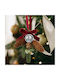 Weihnachtsbaumschmuck Türdekoration Künstliche Tannenzapfen Silber Glocke 16 Cm