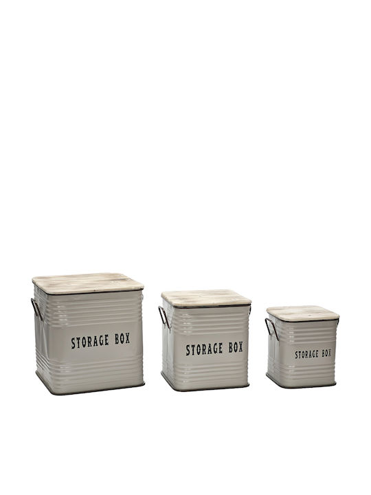 ArteLibre Set Dekorative Boxen Metallisch 3 Stück