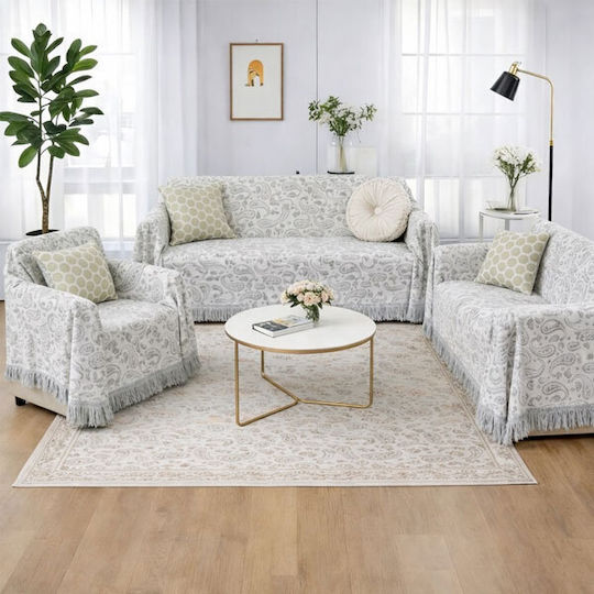 SpitiBazaar Decken & Couchdecken Dreisitzer-Sofa Wurf Chenille 180x280cm Graue