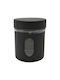 Metallic Black Jar 0.3lt Inner Glass Container Ankor Pcs