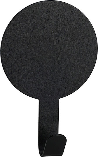 Metal Hook Self-Adhesive 8.5x1.5x13cm Black Mrshome Mrshome Df-0021002
