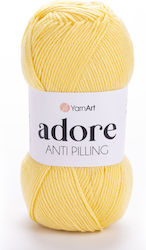 Adore Yarnart 332 Yellow Knitting Yarn Anti Pil...