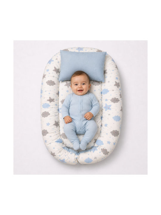 Kamtex Baby Детска Възглавница Гнездо Светлосин 40x64см