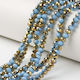 Swarovski Style Crystal Beads Blue Gold 6mm 85pcs