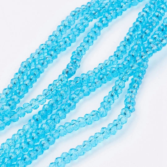 Swarovski Perlen Blau Transparent 2.5mm 135 Stück