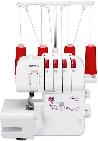 Brother Conventional Sewing Machine Overlock M343d White
