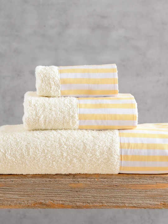 Rythmos Bath Towel Set 3pcs Eloise Ecru-Yellow ...