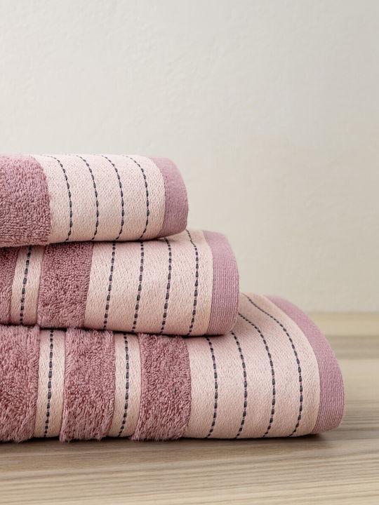 Nima Bath Towels Set 3 pcs River Apple Pink Wei...