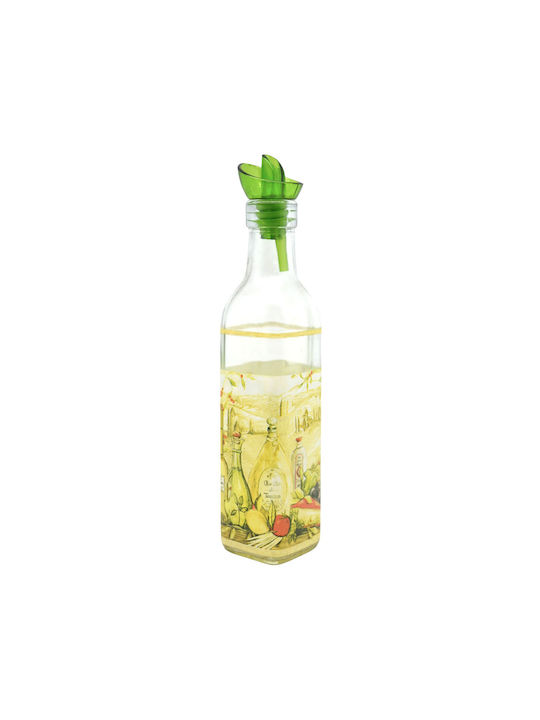 Set of 6 Glass Oil Bottles 0.25lt Flow Spout Rustic Design Ankor Pcs