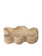 Decorative Wooden Beige Platter 33x24x9cm