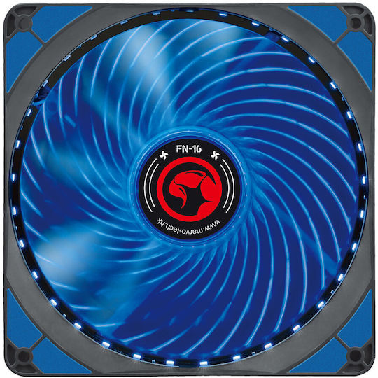 Marvo FN-16 Ventilator pentru Carcasa 140mm cu Iluminare Albastră Albastru