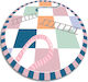Round Decorative Vinyl Cover Office Ladder Snakes Ø 100 Cm