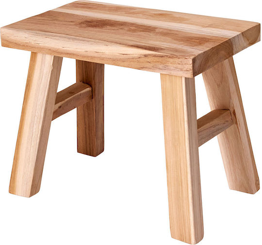 Ξύλινο Σκαμνάκι Εξωτερικού Χώρου Μπεζ 31x19x25cm