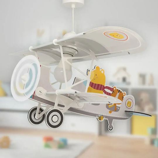 Ango Kleines Einfaches Kinderzimmer-Deckenleuchte Deckenleuchte aus Kunststoff 15W mit E27 Lampensockel Hellblau 64x47cm