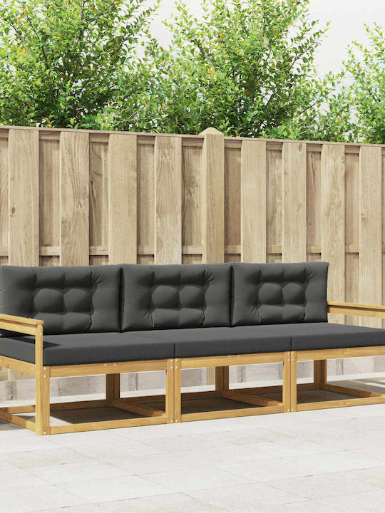 vidaXL Outdoor Sofa Tree-Seater with Cushions 2...