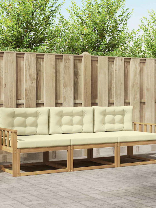 vidaXL Outdoor Sofa Tree-Seater with Cushions 2...