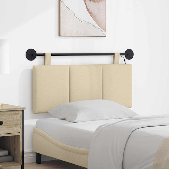 vidaXL Fabric Bed Headboard Cushion Beige 110x55cm