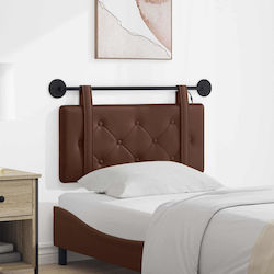 vidaXL LED Headboard Cushion in Brown Faux Leat...