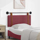 vidaXL Red Leather Bed Headboard Cushion 110x55cm