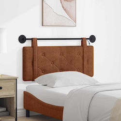 vidaXL LED Headboard Cushion in Brown Faux Leat...