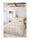 SteweHome Duvet Cover Set 200x200cm Double With 2 Pillowcases Brown