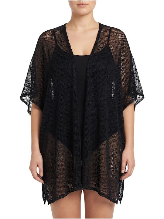 Jeannette Lingerie Γυναικείο Καφτάνι Παραλίας Μαύρο
