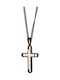 Oxzen Black Male Steel Cross with Chain