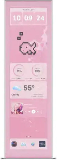 Hyte Y70 Touch Display Upgrade Strawberry Milk 36.8 Cm 14.5 Inch Pink 14.5-inch Touchscreen