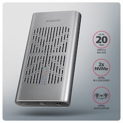 Axagon Θήκη για Σκληρό Δίσκο M.2 SATA III NVME με σύνδεση Type-C