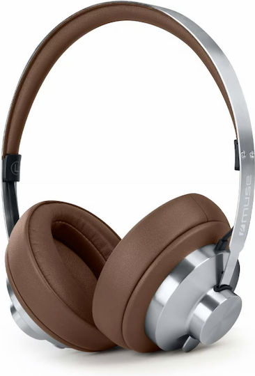 Muse M-298SBR Ασύρματα Bluetooth Over Ear Ακουστικά Καφέ