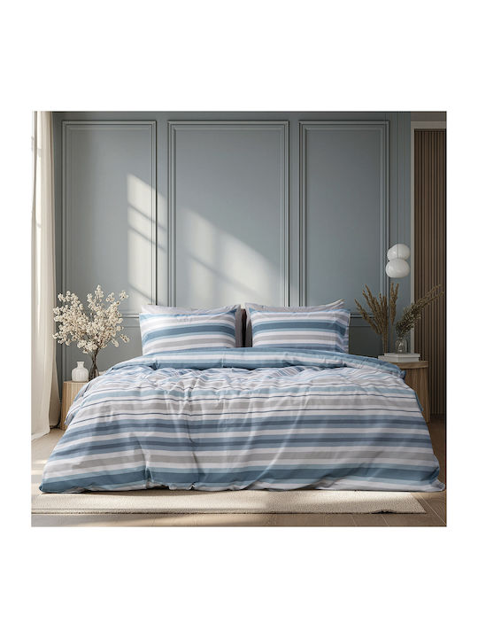 Beauty Home Moments Αrt 12561 Σετ Κουβερλί Μονό Σιέλ 160x230cm 2τμχ