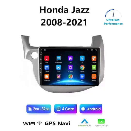 Car Audio System for Honda Jazz 2008-2012 Bluetooth USB WiFi GPS Apple CarPlay Android Auto with 9" Touch Screen